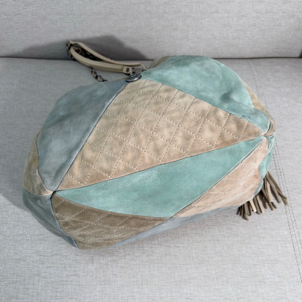 Chanel Multicolor Suede Patchwork Drawstring Hobo… - image 7
